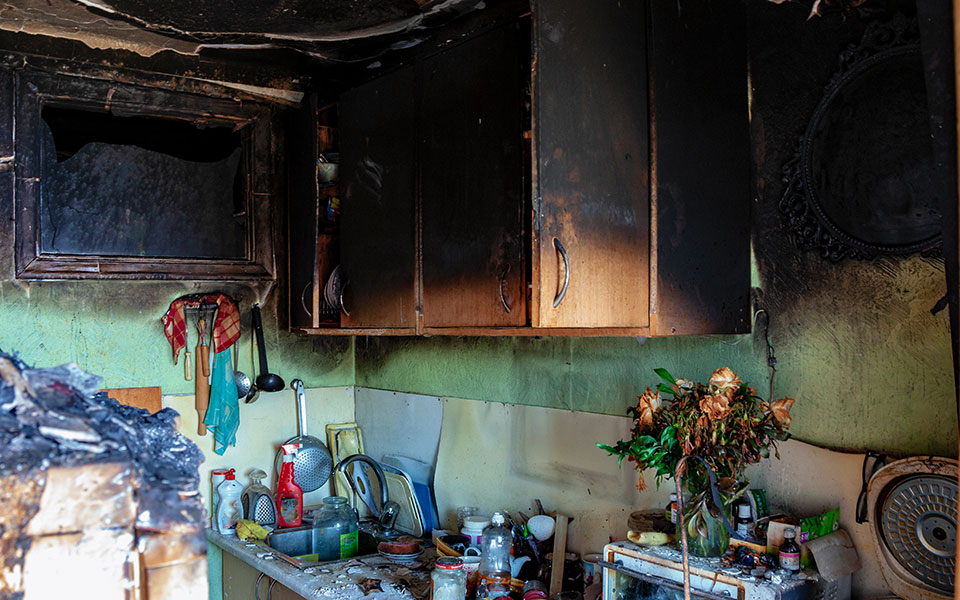 Fire damage restoration
