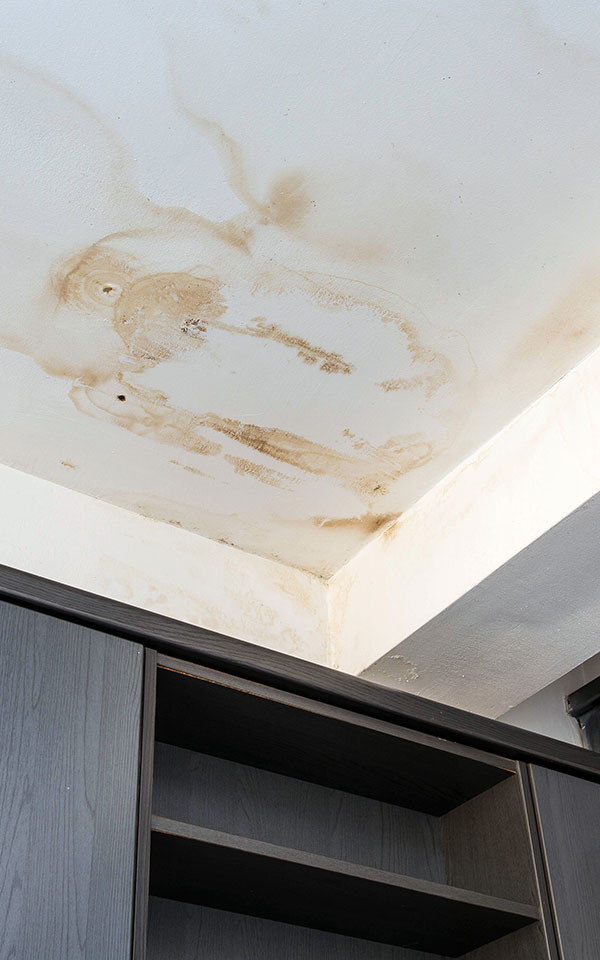 Ceiling damage from water