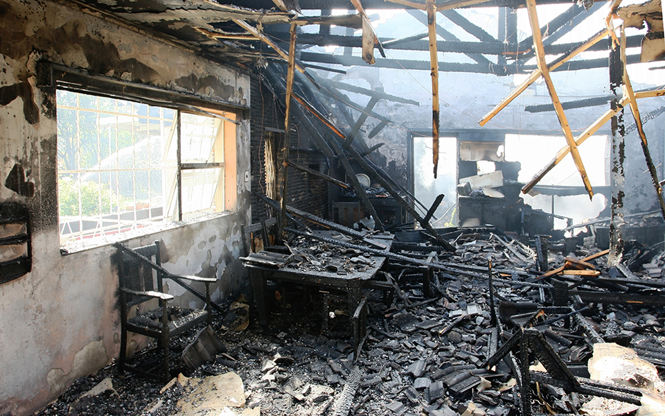 Fire damage restoration