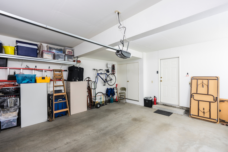 Clean organized garage